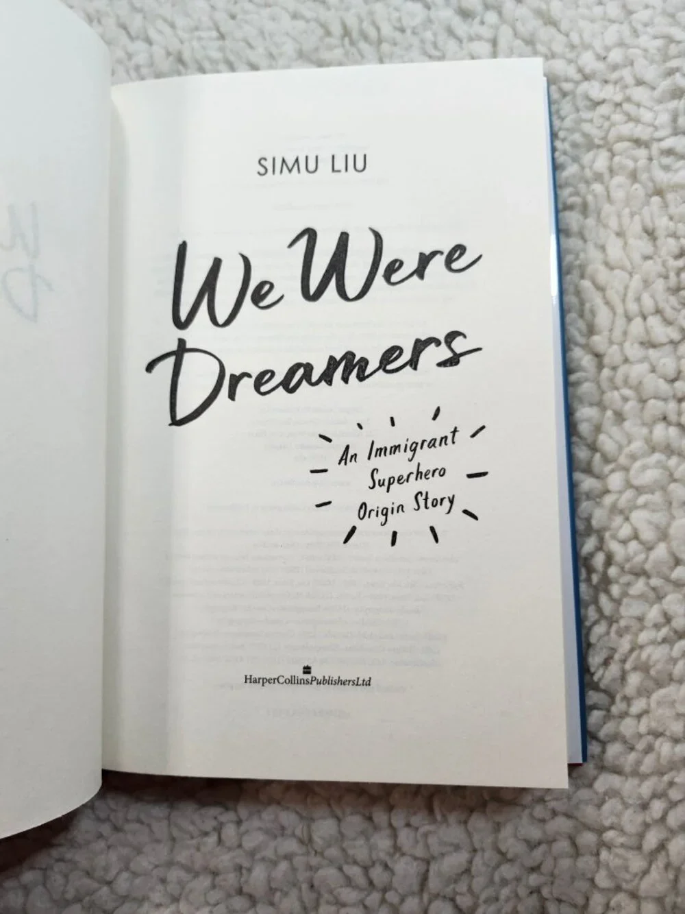 Simu Liu We Were Dreamers Hardcover Memoir Autobiography 2022 HC Photo Inserts - Picture 3 of 16